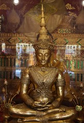 Fototapeta premium Beautifully decorated facade of Wat Phrathat Doi Southep in Chiangmai Thailand 