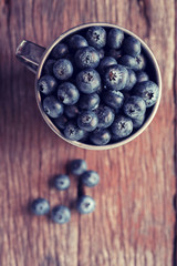 blueberries vintage tone