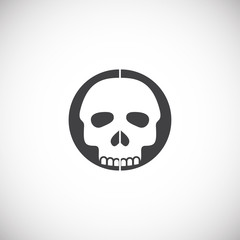 Skull icon on background for graphic and web design. Creative illustration concept symbol for web or mobile app