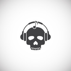 Skull icon on background for graphic and web design. Creative illustration concept symbol for web or mobile app