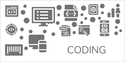 coding icon set