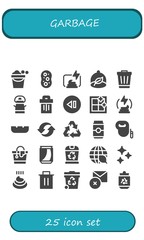 Modern Simple Set of garbage Vector filled Icons