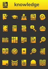 Modern Simple Set of knowledge Vector filled Icons