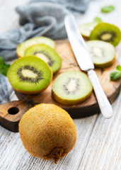 Fresh kiwi fruits