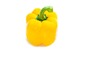 yellow bell pepper on white background