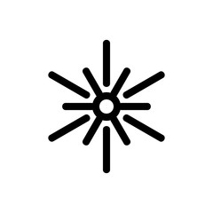 Star shining glitter icon vector. Thin line sign. Isolated contour symbol illustration