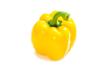 yellow bell pepper on white background