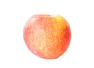 Pink apple on white background