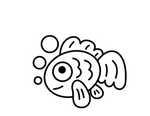 金魚泡(線画)