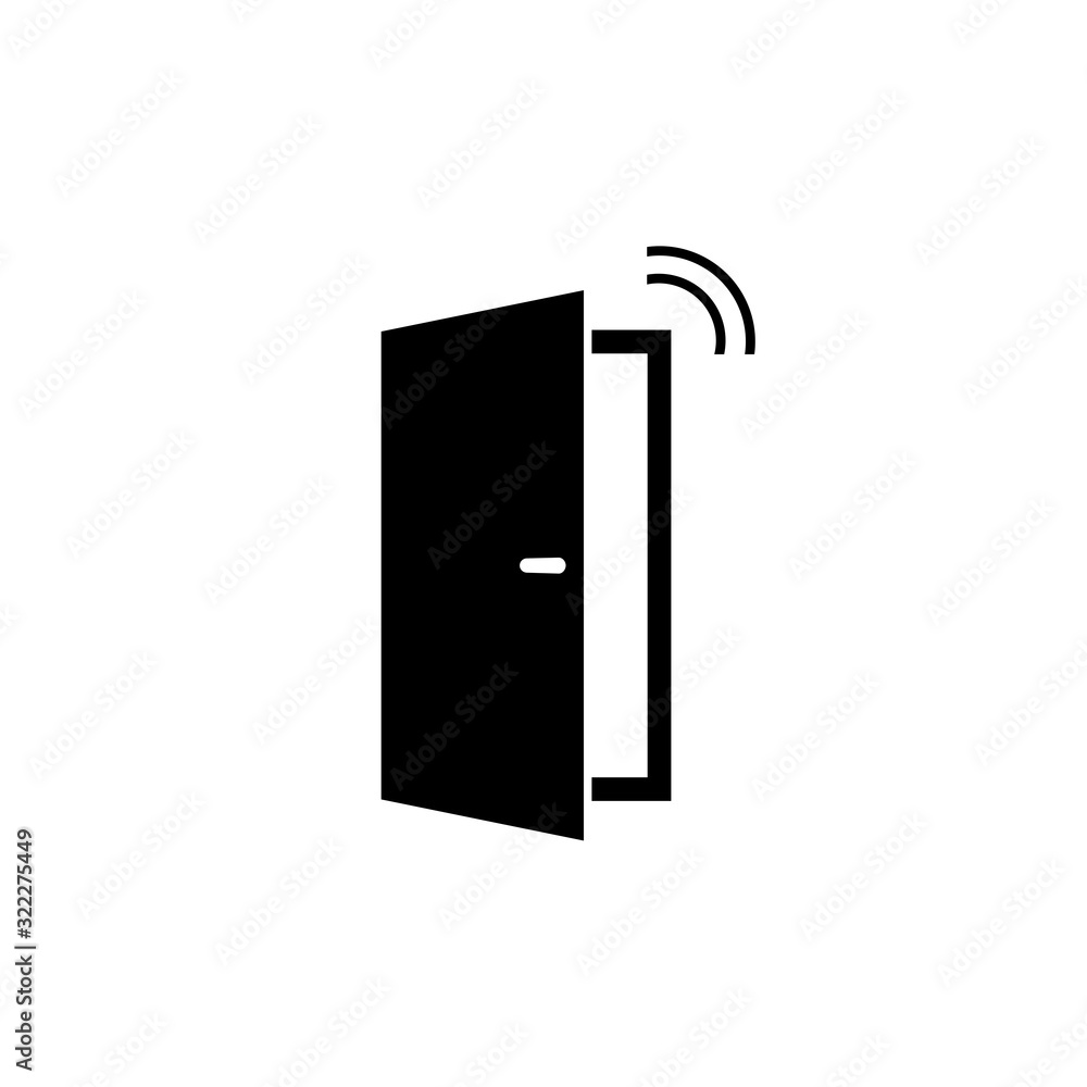 Aufkleber smart open door icon for web design isolated on white background