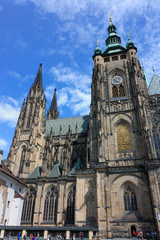 Fototapeta na wymiar St Vitus cathedral, South view, Prague, Czech Republic