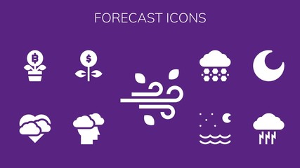 Modern Simple Set of forecast Vector filled Icons