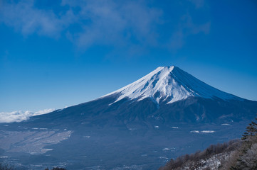 富士山,三ツ峠,雪,冬,風景,青空