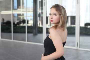 Fashion Portrait of Stylish Pretty Young Woman