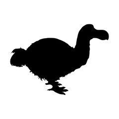 Dodo Bird (Raphus Cucullatus) Silhouette Vector Found In Indian Ocean © Amyphotostory