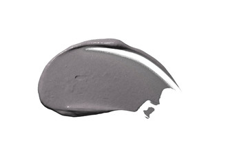 Gray clay mask sample isolated on white background