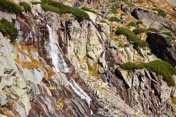 Beautiful waterfall  Skok near to Strbske Pleso in High Tatras National Park, Slovakia © andras_csontos