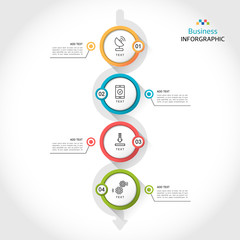 Simple design business infographic illustration
