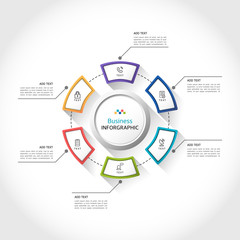 Simple design business infographic illustration