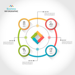 Simple design business infographic illustration