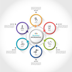 Simple design business infographic illustration