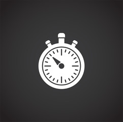 Running related icon on background for graphic and web design. Creative illustration concept symbol for web or mobile app