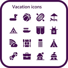 vacation icon set