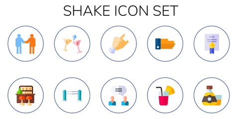 shake icon set