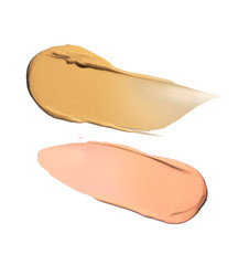 Make up foundation brush strokes white isolated background