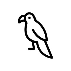 Parrot icon vector. Thin line sign. Isolated contour symbol illustration