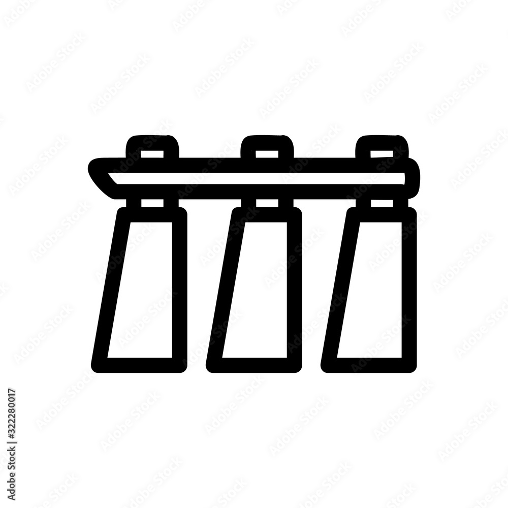 Poster building icon vector. thin line sign. isolated contour symbol illustration
