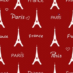 Fototapeta na wymiar Seamless pattern with symbols of France