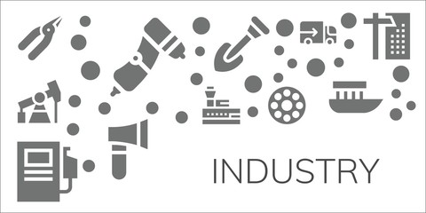 Modern Simple Set of industry Vector filled Icons