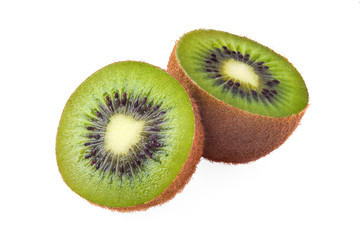 Fototapeta premium Fresh kiwi isolated on white background