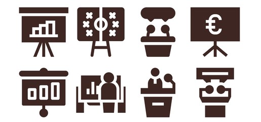 instructor icon set
