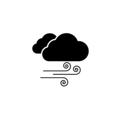 Wind cloud icon for web design isolated on white background