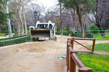 Walking Alleys in Retiro Park, Madrid, Spain