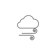 Wind cloud icon for web design isolated on white background