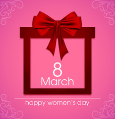 Obraz na płótnie Canvas Gift card for International Women's Day March 8