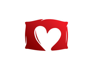 Love Pillow Logo Template Design Vector