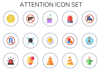 Modern Simple Set of attention Vector flat Icons