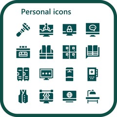 Modern Simple Set of personal Vector filled Icons