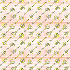 Hand-drawn romantic doodle seamless pattern. Can be used for wedding invitation, card for Valentine's Day or card about love.