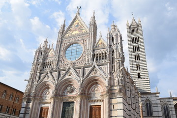 Fototapeta premium Beautiful view Duomo Siena Italy Europe
