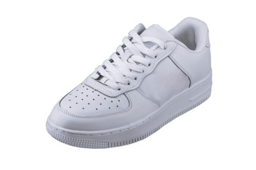 White sneaker on a white background.Sports shoes.