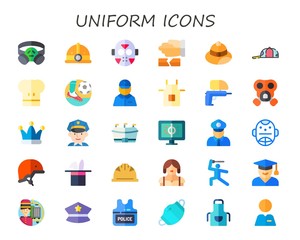 uniform icon set