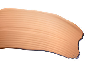 Make up foundation brush strokes white isolated background