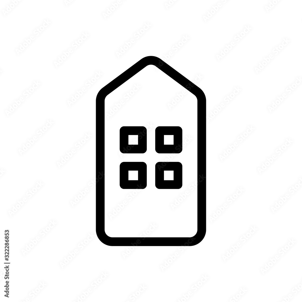 Poster the bar code is an icon vector. thin line sign. isolated contour symbol illustration