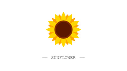 Sunflower logo. Emblem for company. Vector illustration