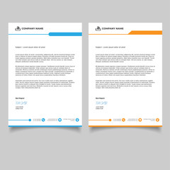 Minimal business letterhead template design